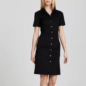Theory Classic Black Button-Down Dress